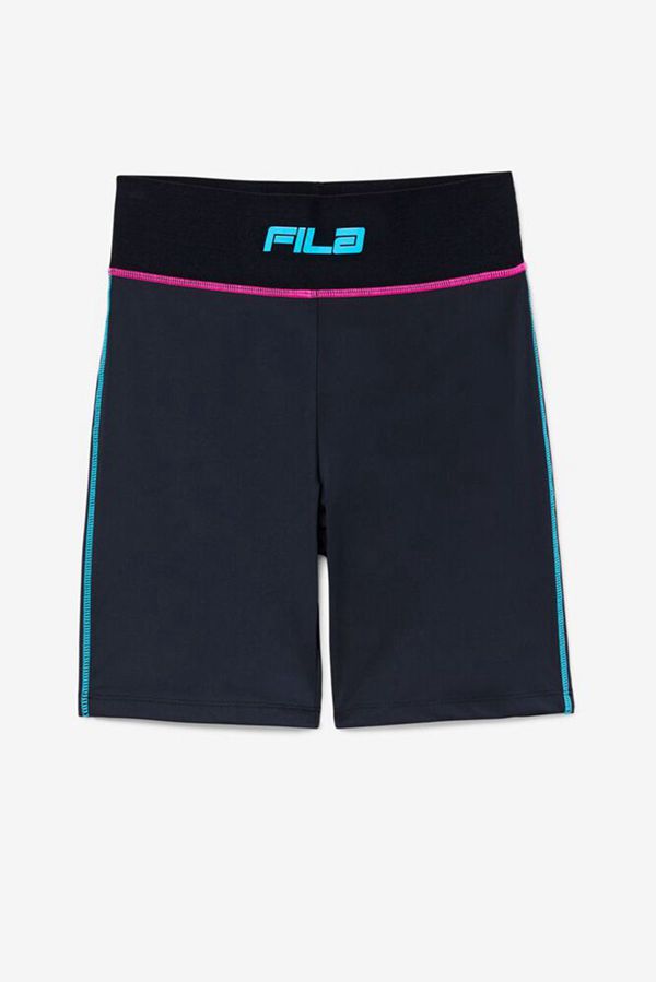 Fila Nala High Waisted Bike Women's Shorts - Black,NZ 259-54972